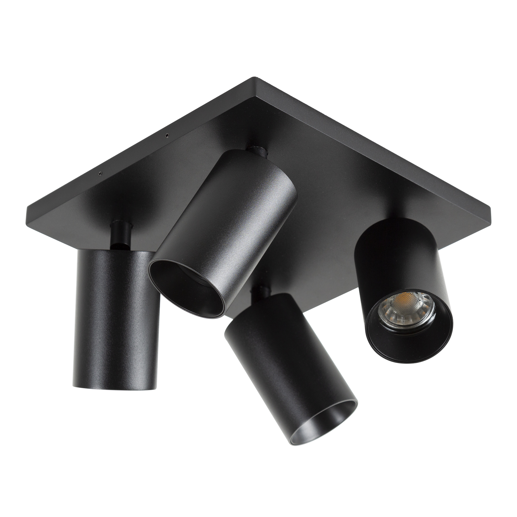 Mila 4 Opbouwspot Zwart/Zwart met Smart RGB LED