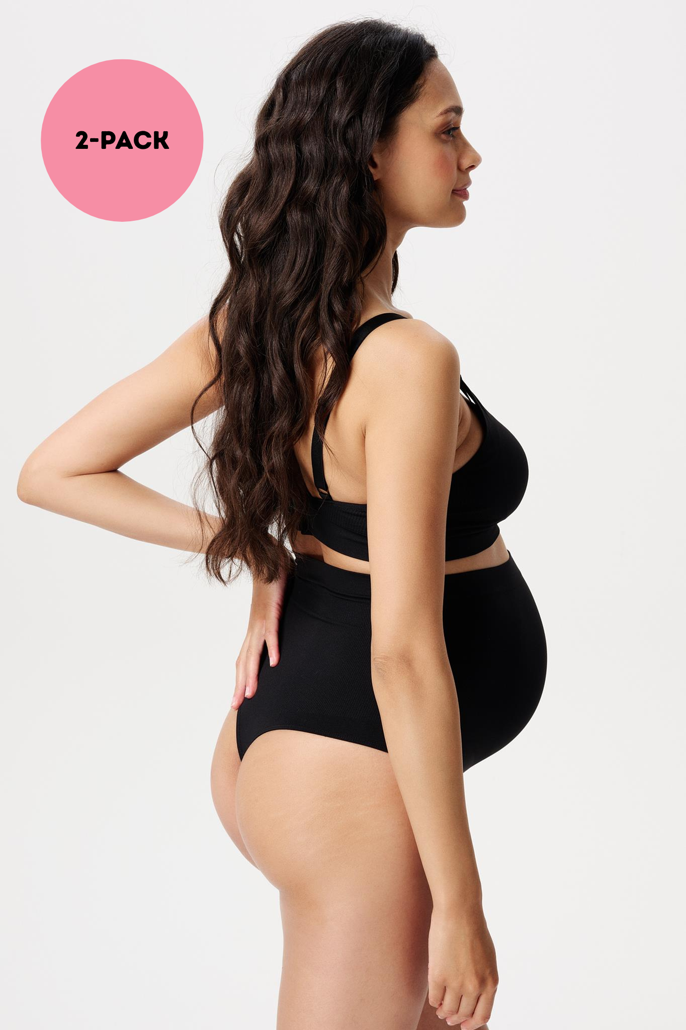 Naadloze string 2- pack Simi - Black