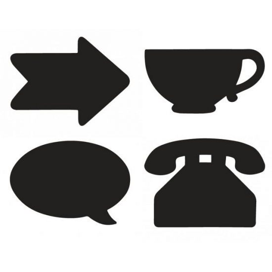 Krijtstickers 12 stuks model 1