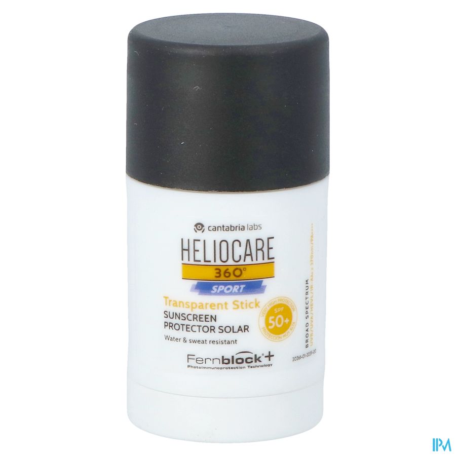 Heliocare 360° Sport Transparant Stick Spf50+ 25g