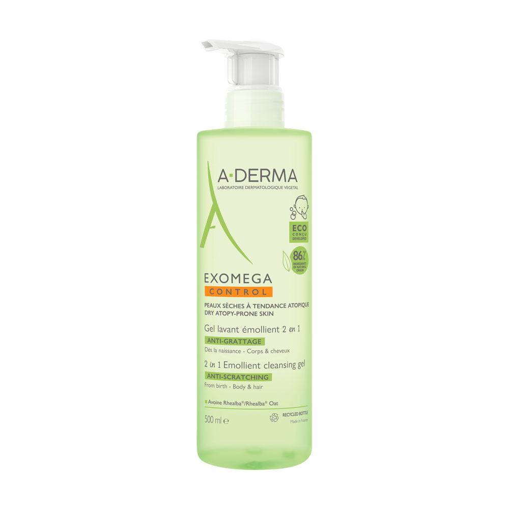 A-Derma Exomega Control 2 in 1 Reinigingsgel 500ml