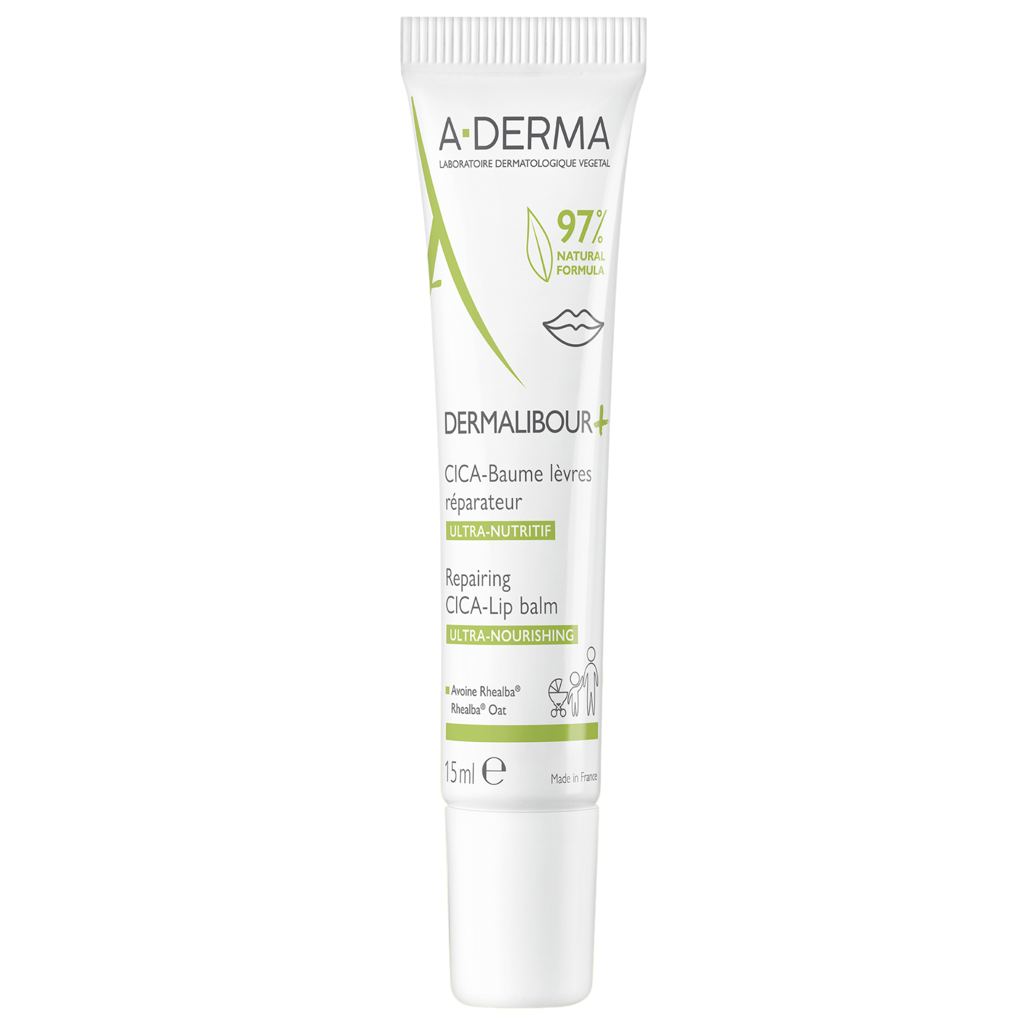 A-Derma Dermalibour+Cicabalsem Lippen 15ml