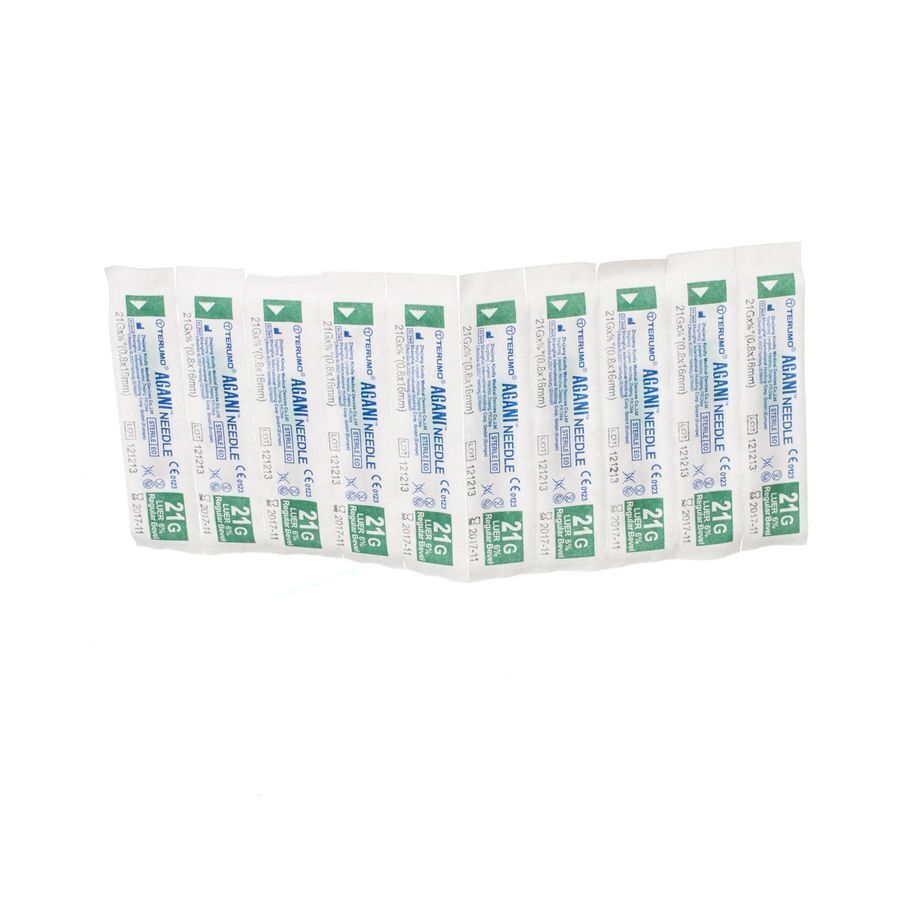 Terumo Naald Agani 21g 5/8 Rb Groen 10