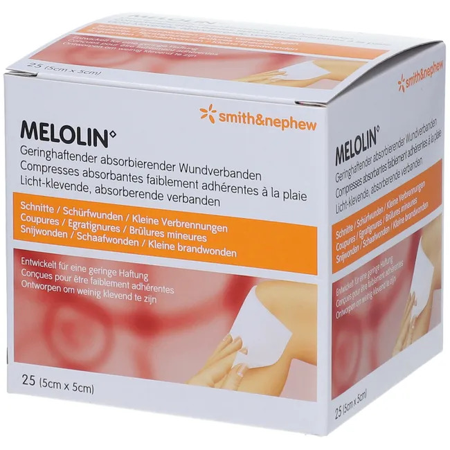 Melolin Kp Ster 5x 5cm 25 66030260