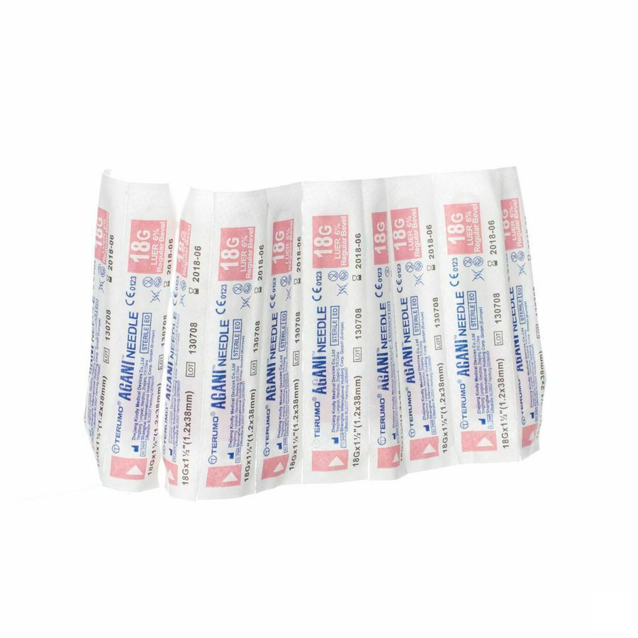 Terumo Naald Agani 18g 1 1/2 Rb Roze 10