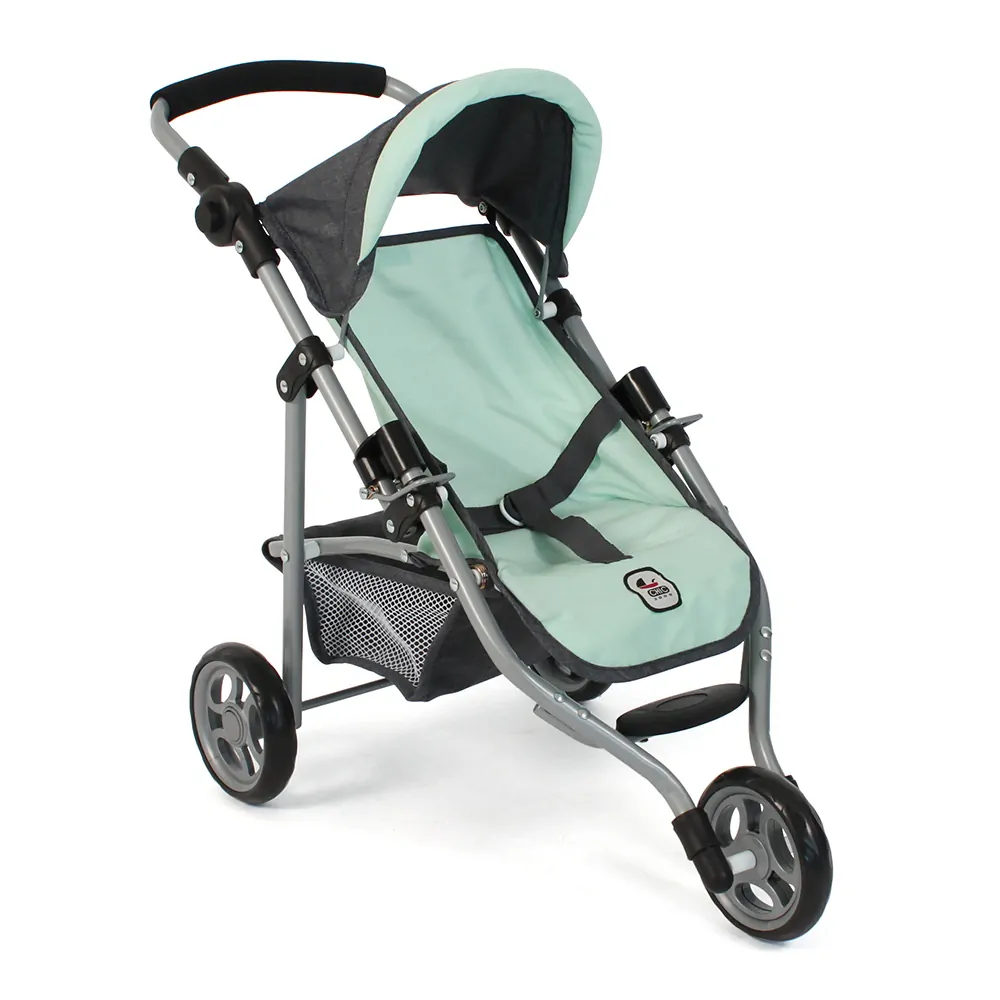 Poppenwagen Jogger Lola - Melange Antraciet Mint
