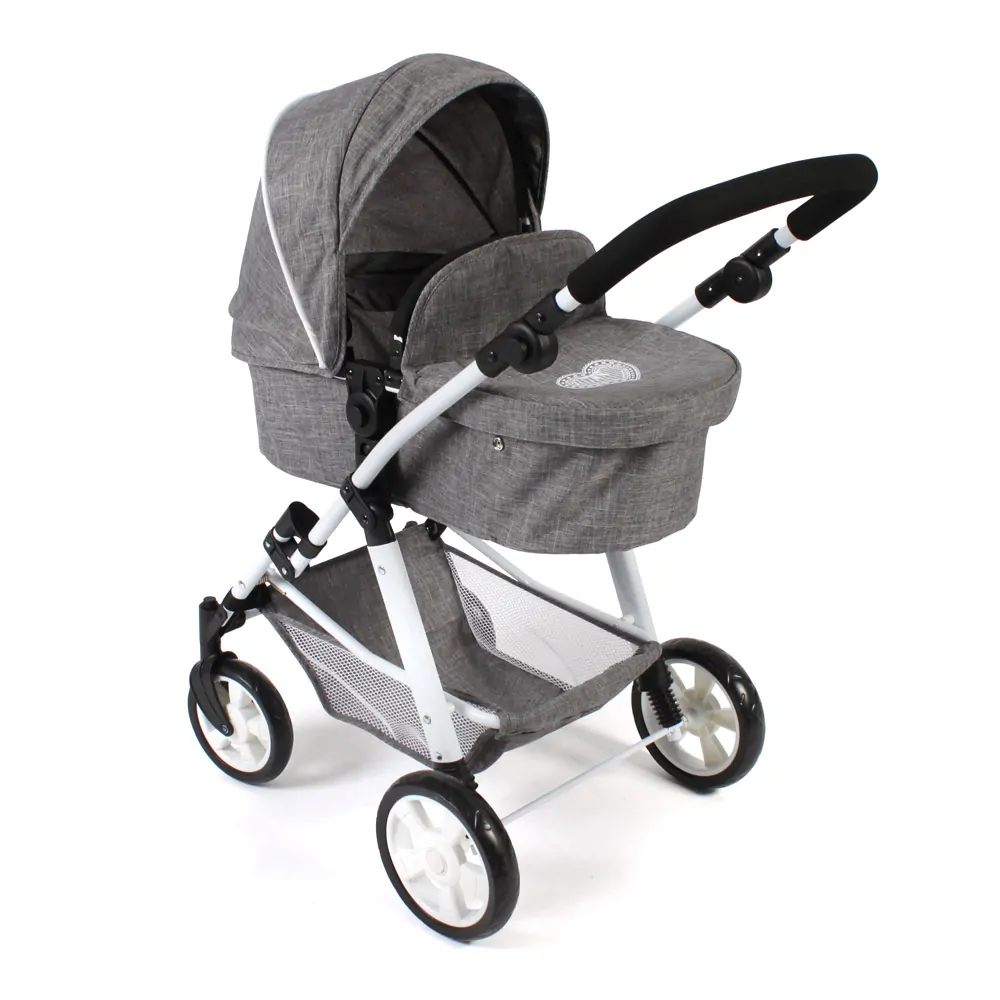 Combi-poppenwagen Nele - Grey Jeans