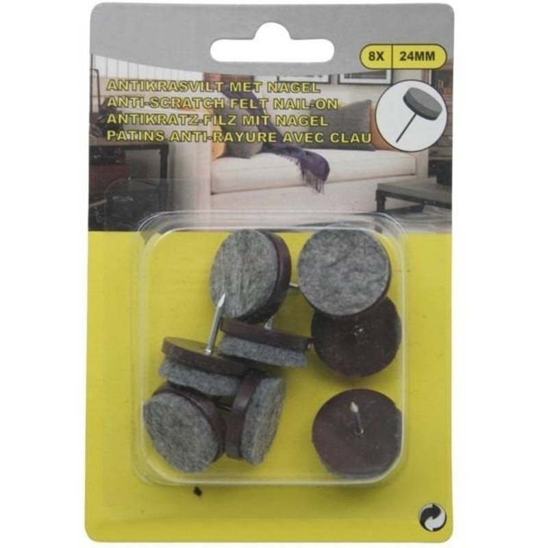 Antikras meubelvilt 8-delig met nagel bruin - Action products