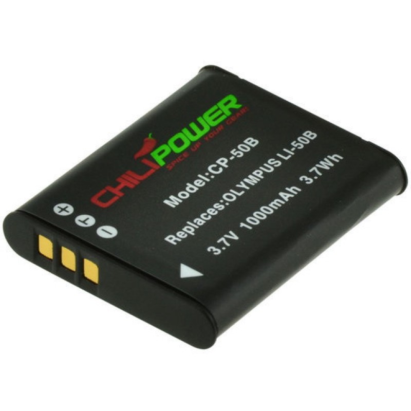 ChiliPower Li-50B accu voor Olympus - 1000mAh
