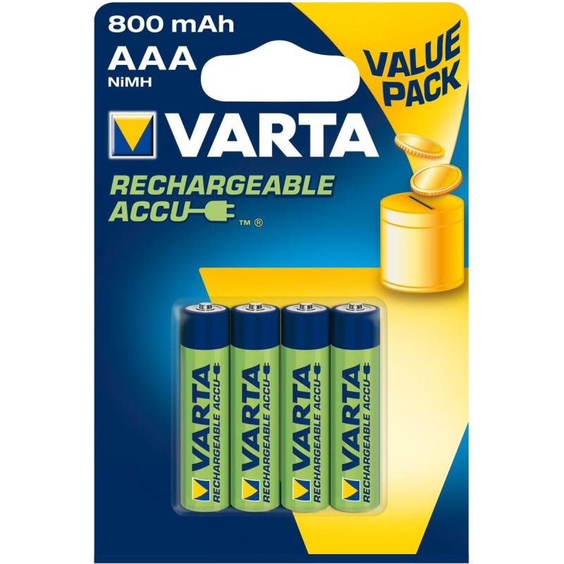 Varta AAA batterijen oplaadbaar - 800mAh - 4 stuks