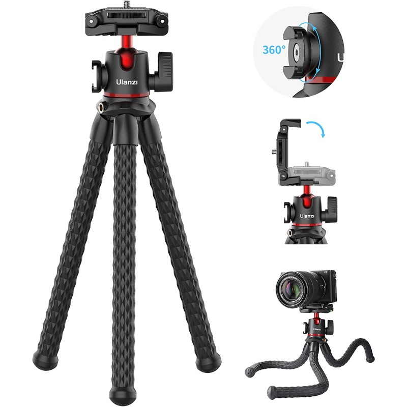Ulanzi MT-33 flexibel statief XL met cold shoe-mount voor camera's en smartphones