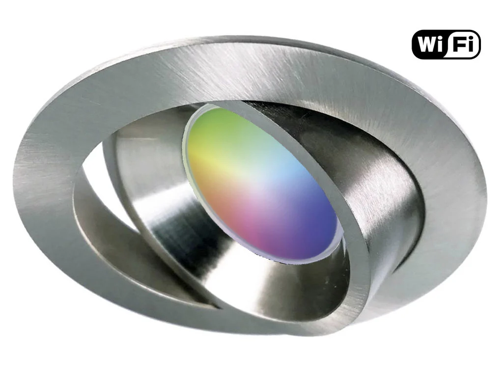 Ansell RVS Wifi, RGB en dimtone LEDspot, 5,5 W.