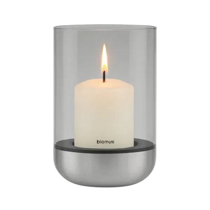 BLOMUS - Calma - Windlicht L 22,5cm Stainless Steel