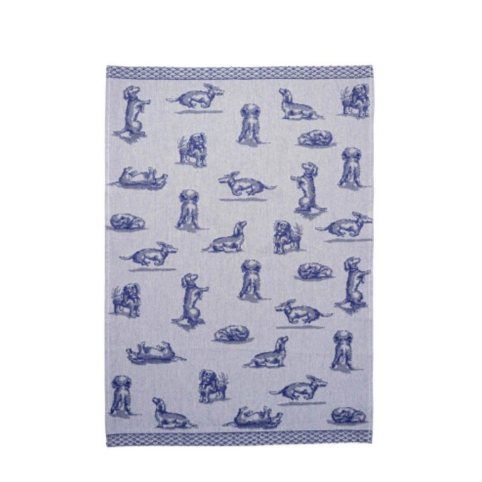 HEINEN - Delfts Blauw - Theedoek 50x70cm Teckel Nhaan