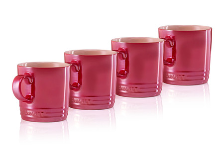 LE CREUSET - Aardewerk - Mok 0,35l s/4 Metallic Rood