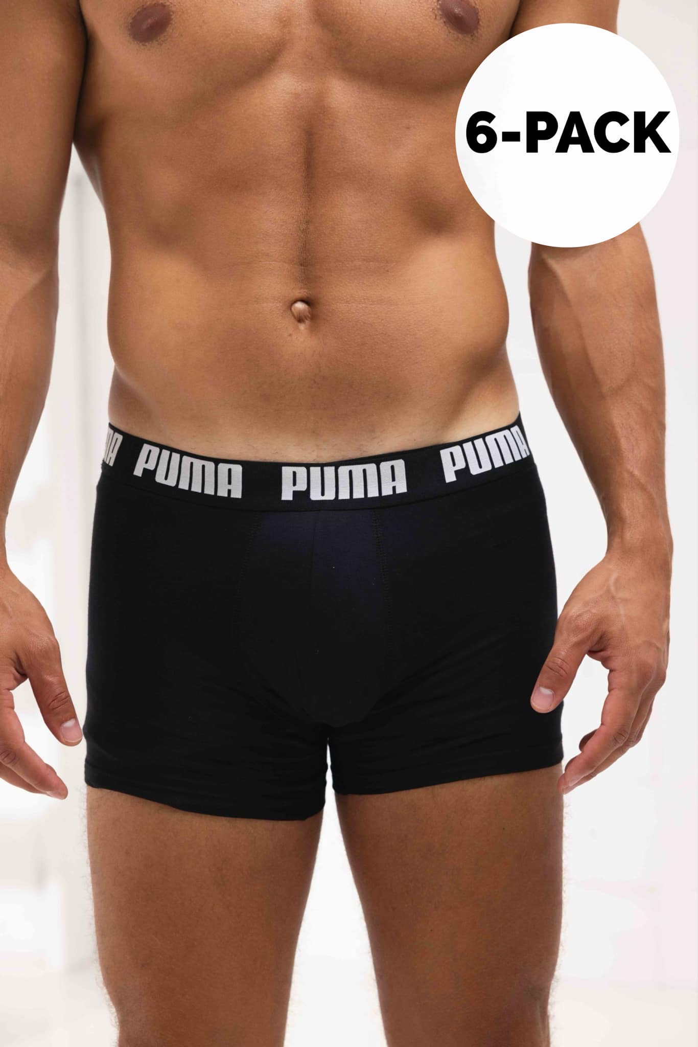 Puma Everyday Basic Boxershort Heren 6-Pack Zwart/Wit - Maat XXL - Kleur: Zwart | Soccerfanshop