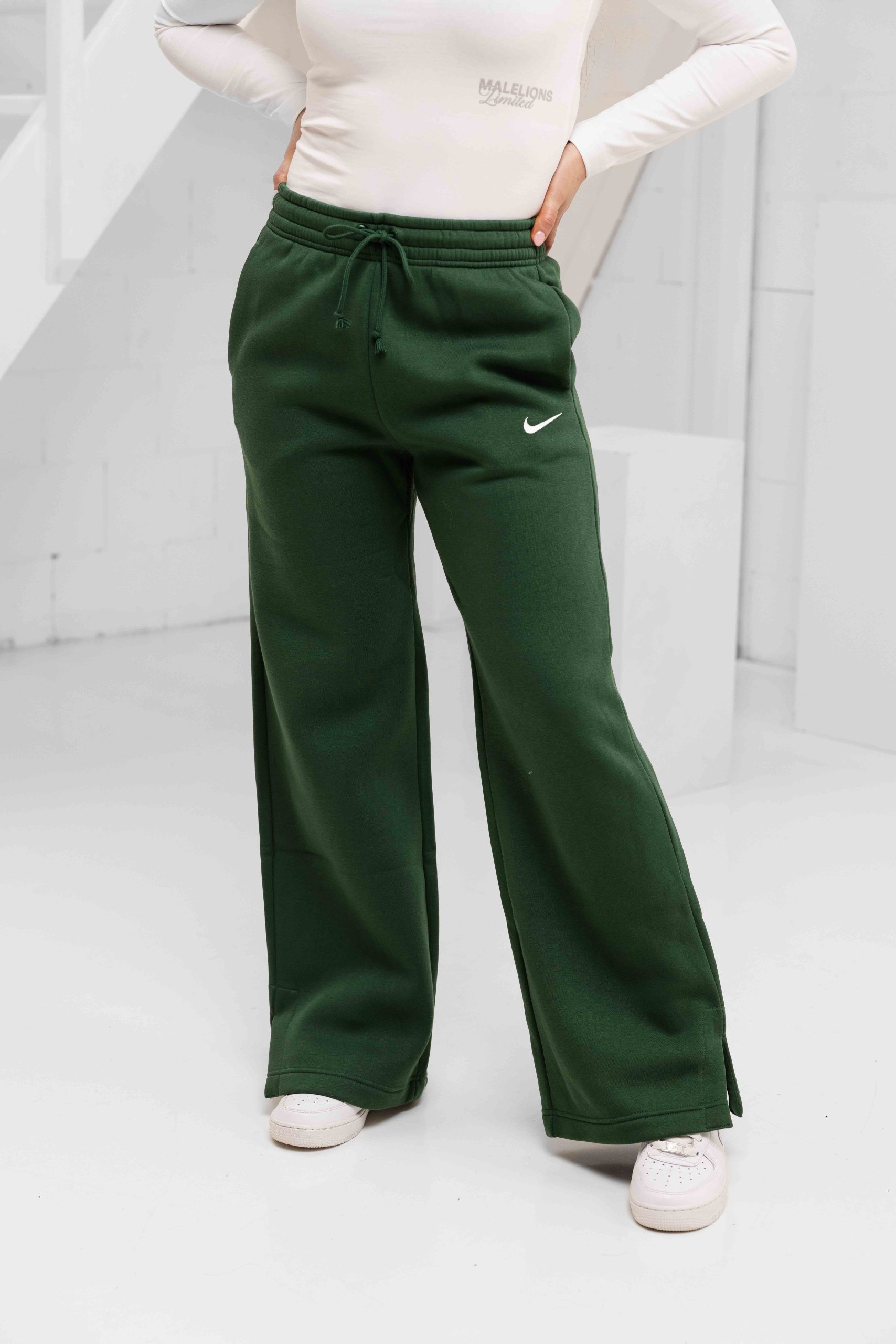 Nike Sportswear Phoenix Fleece Trainingsbroek Dames Donkergroen - Maat L | Soccerfanshop