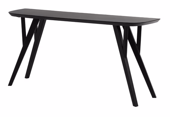 Light & Living Sidetable 'Quenza' Acaciahout, 160cm, kleur Mat Zwart