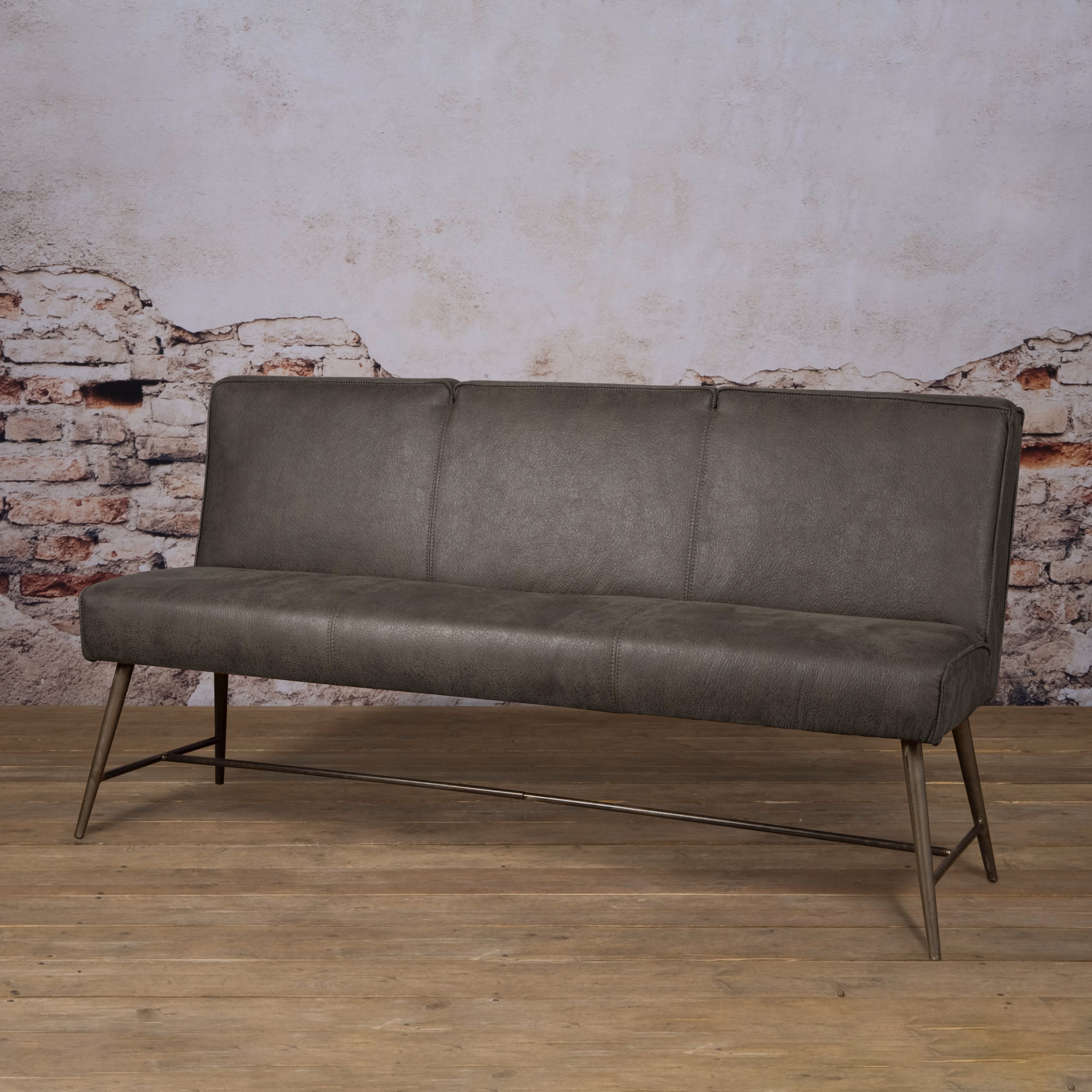 Tower Living Eetkamerbank 'Belmonte' 155cm, kleur grijs