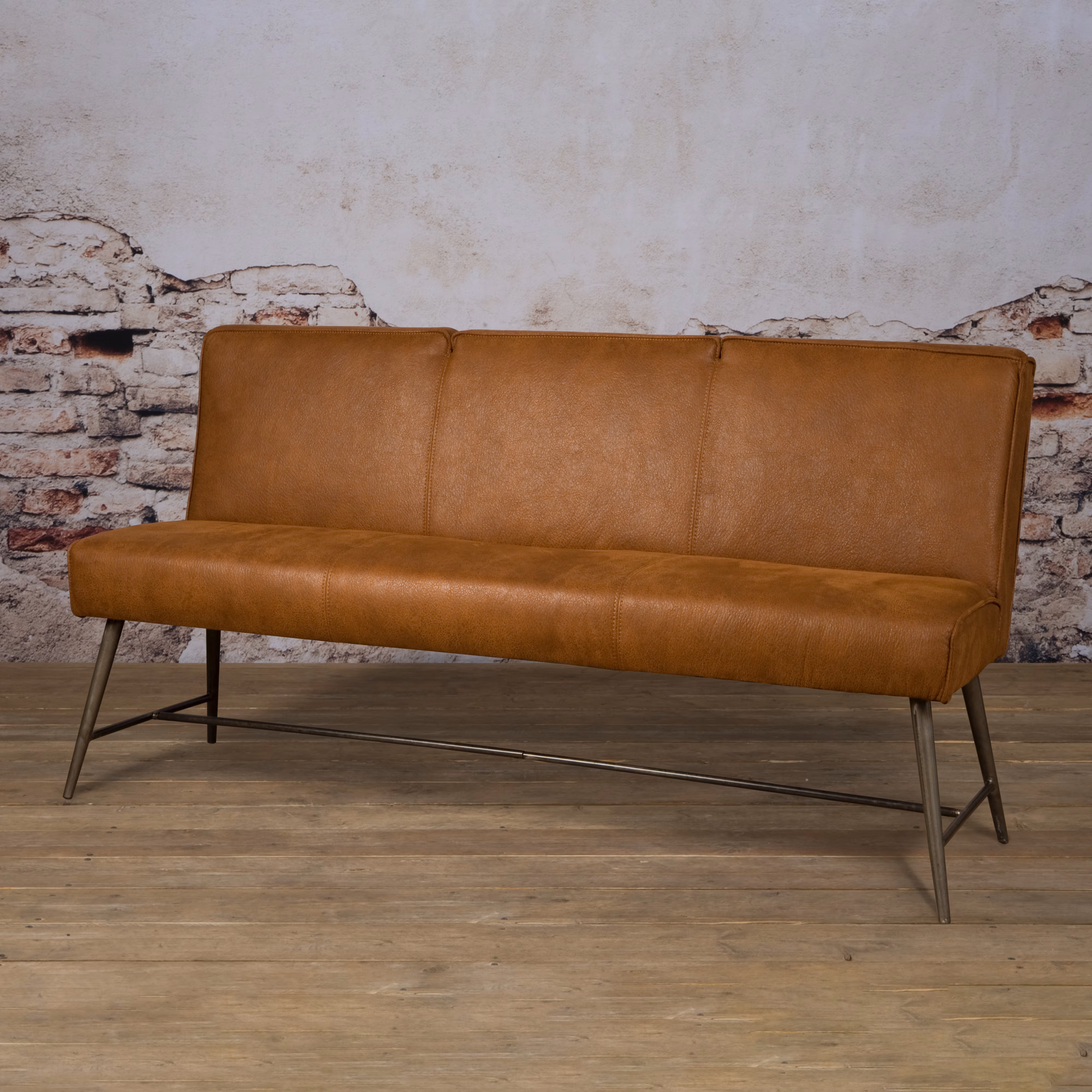 Tower Living Eetkamerbank 'Belmonte' 155cm, kleur cognac