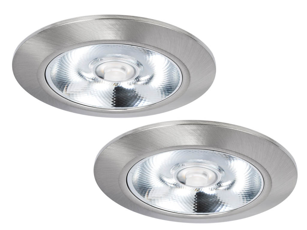 Set van 2 Inbouw LEDspot Riga, 6 Watt, Dim to warm, IP44