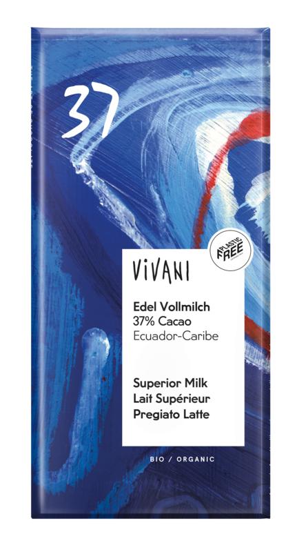 Vivani Chocolade melk superieur 37% Ecuador - 100 gram