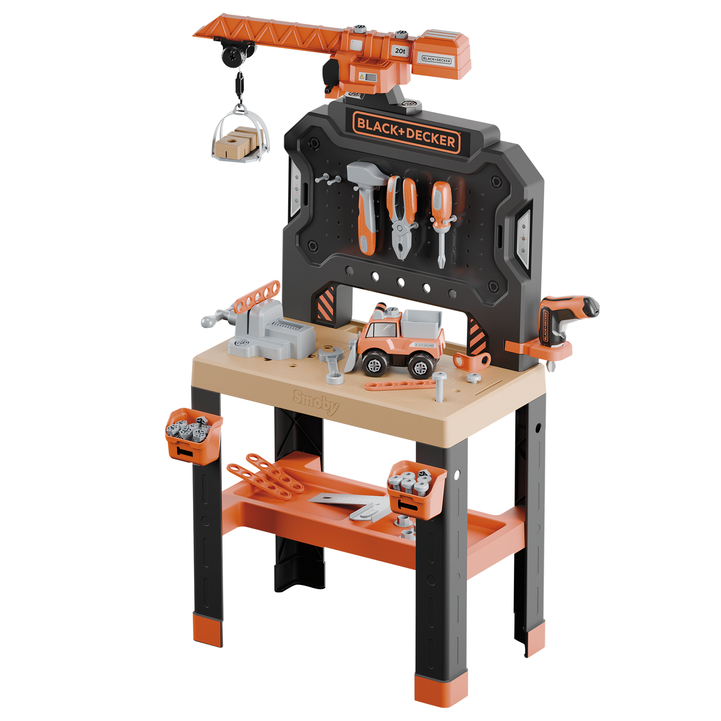 Smoby Black + Decker Bricolo Builder speelgoed werkbank