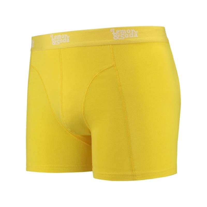 Lemon and Soda heren ondergoed gele boxershorts