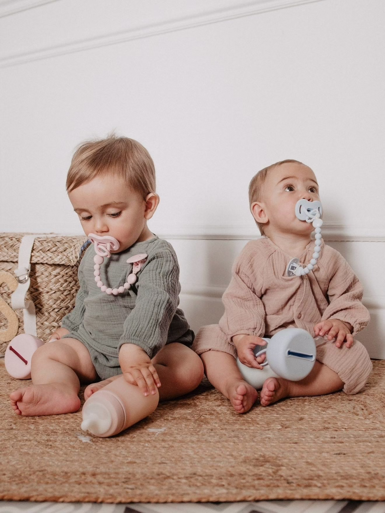 Siliconen fopspeenclip Colour Essence SUAVINEX hemelsblauw