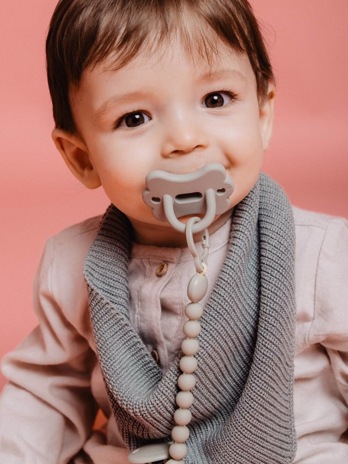 Siliconen fopspeenclip Colour Essence SUAVINEX beige