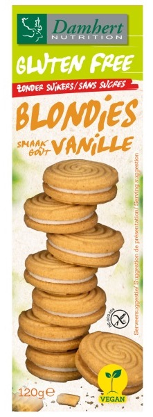 Damhert Glutenvrije blondies zonder suiker 120 Gram