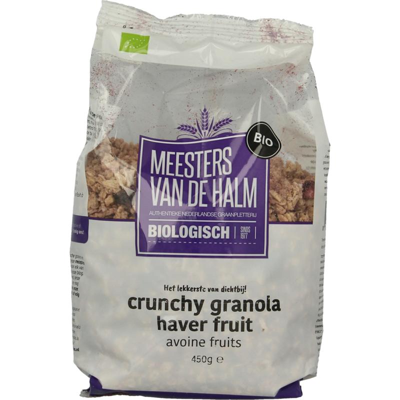 De Halm Haver crunchy fruit bio 450 Gram