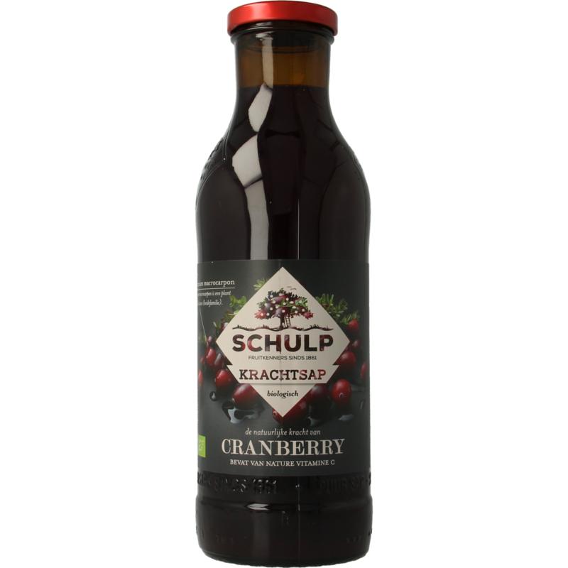 Krachtsap cranberrysap puur bio 750 Milliliter