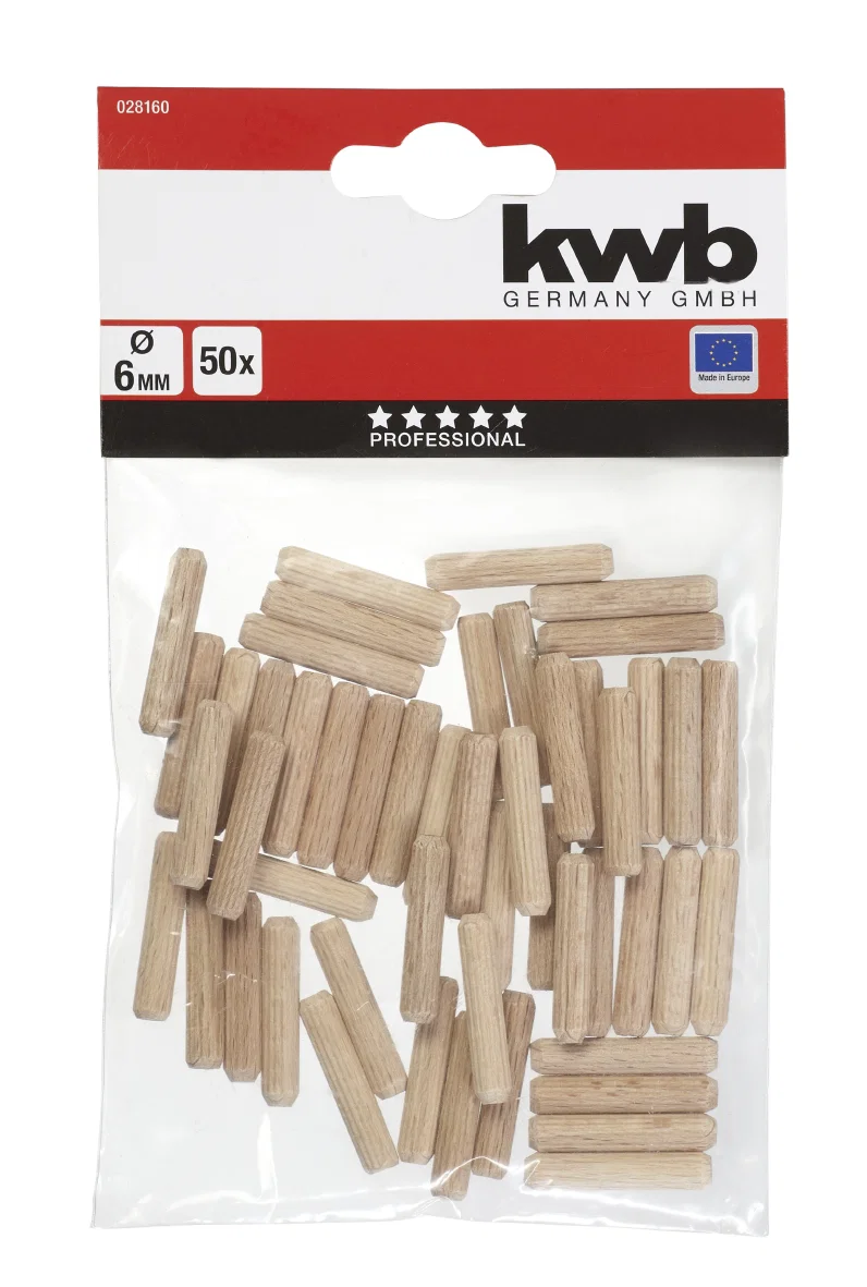 Deuvels hout 6 mm 50 st. KWB - Kwb