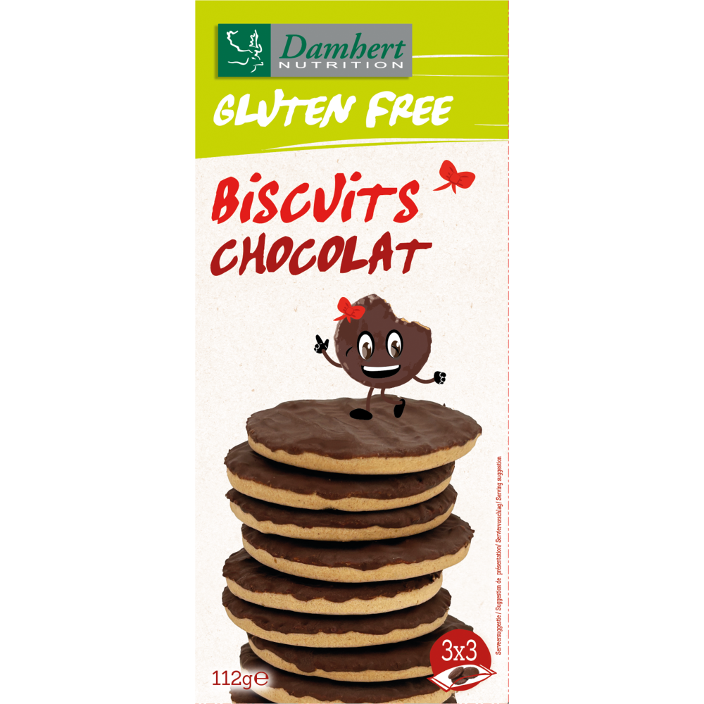Damhert Gluten Free Biscuits Chocolat 112 GRAM