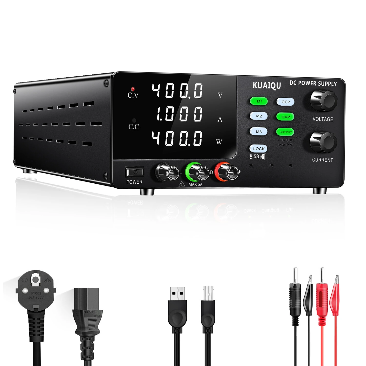 KUAIQU SPPS-D10001 DC-voeding 1000V 1A 1000W USB RS-232 RS-485 LED-display programmeerbare spanning stroom voeding meerd