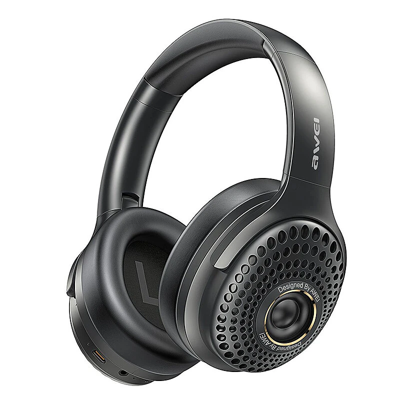 AWEI AT30 Draadloze Spreker Hoofdtelefoon bluetooth 6.0 Hoofdtelefoon 40mm Titanium-geplateerde Composiet Diafragma HiFi