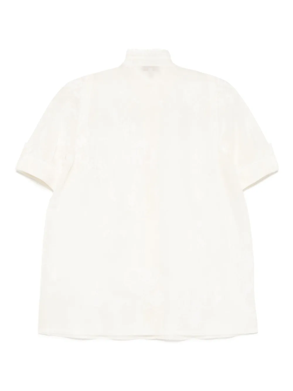 SHIATZY CHEN Blouse met Mandarin-kraag en print - Wit