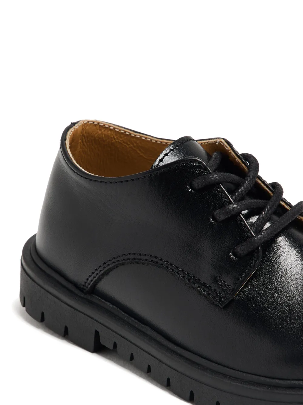 BabyWalker Leren veterschoenen - Zwart