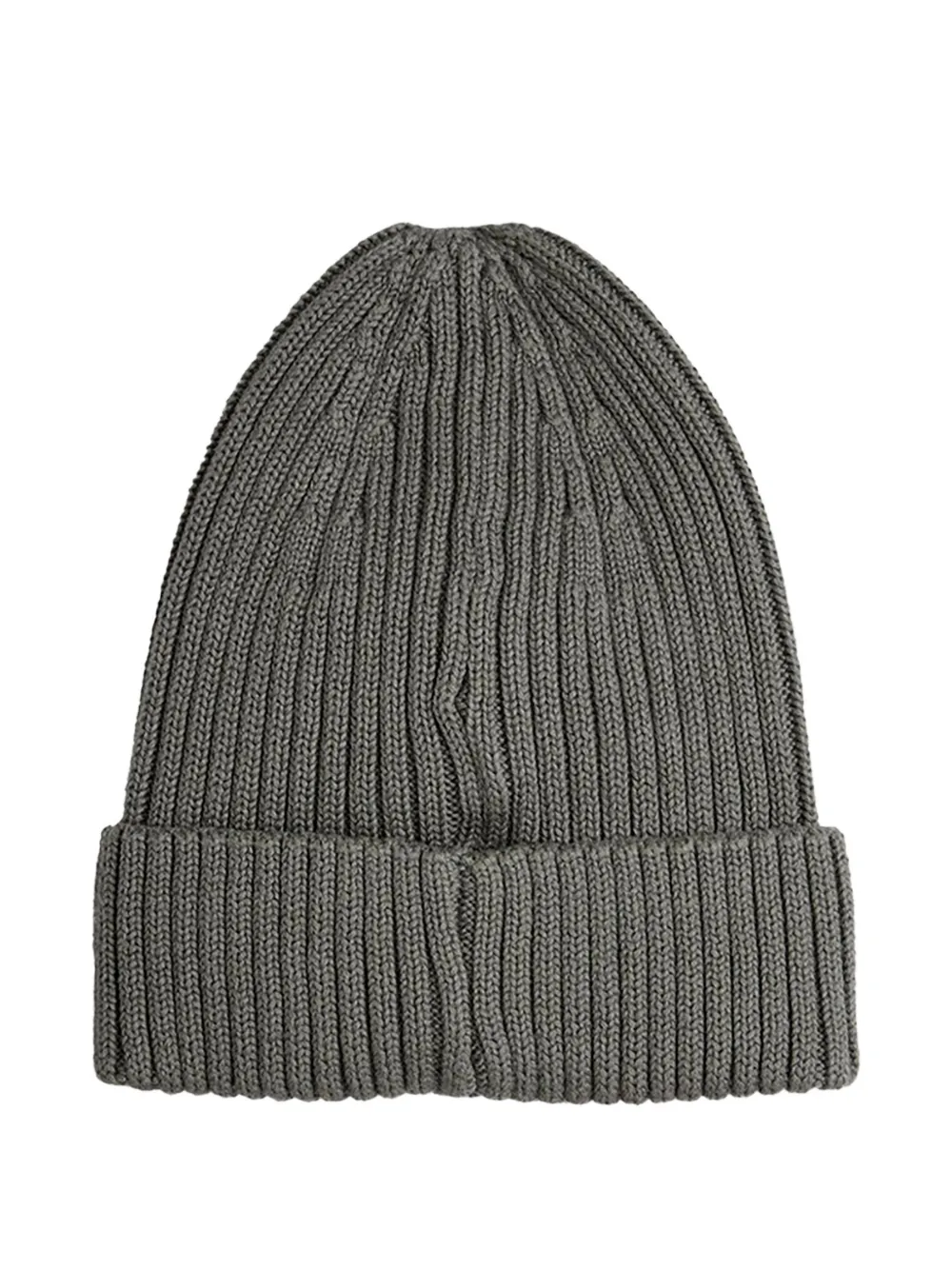 Mini Rodini Geribbelde muts met borduurwerk - Grijs
