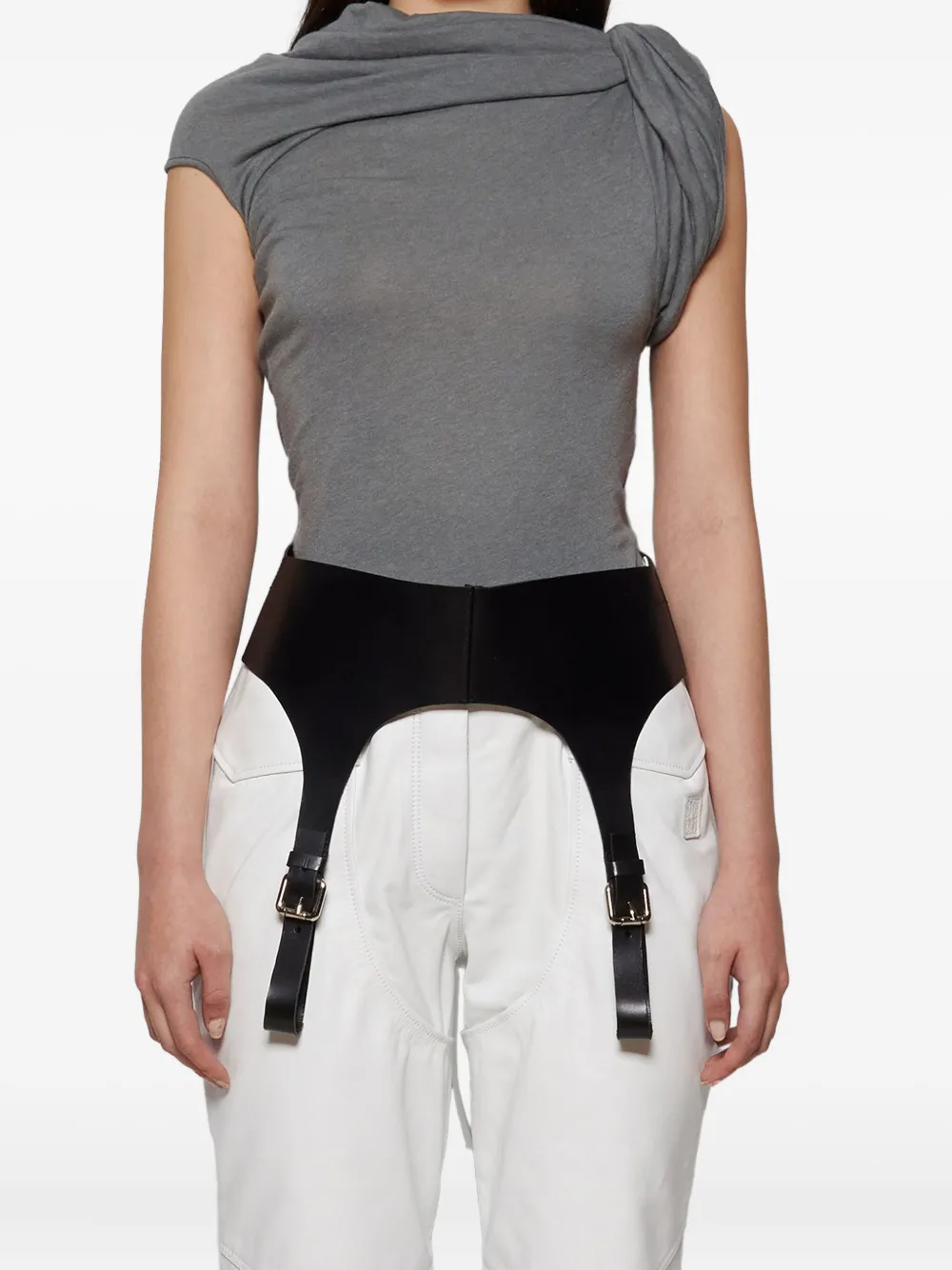 ANGELICA MONTINI STUDIOS Leren riem - Zwart