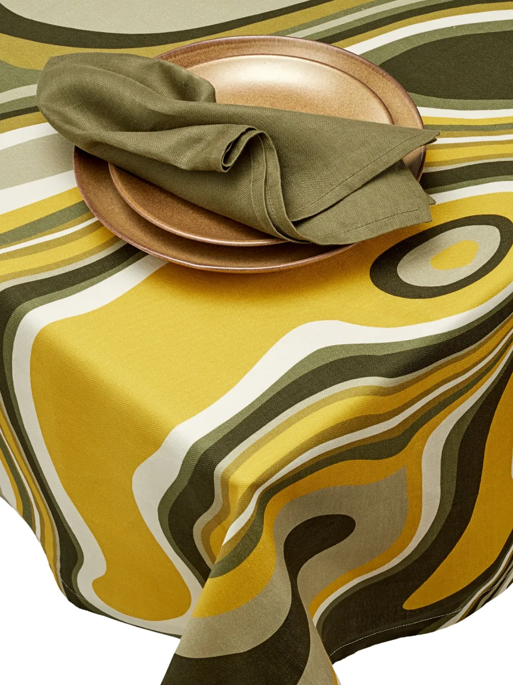 L'Objet Tafelkleed met print - Groen