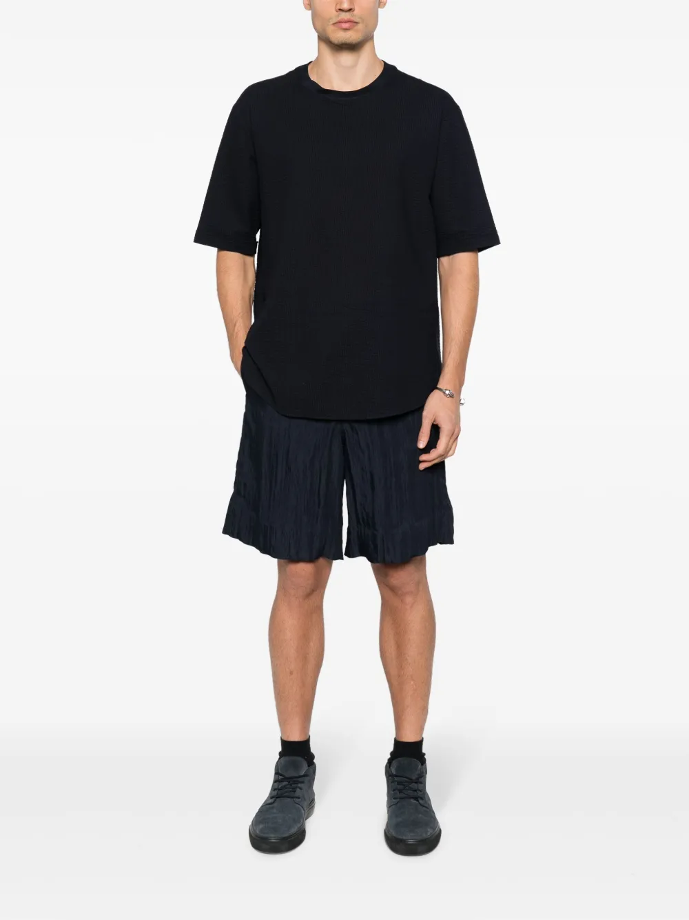 Giorgio Armani Shorts met wijde pijpen - Blauw