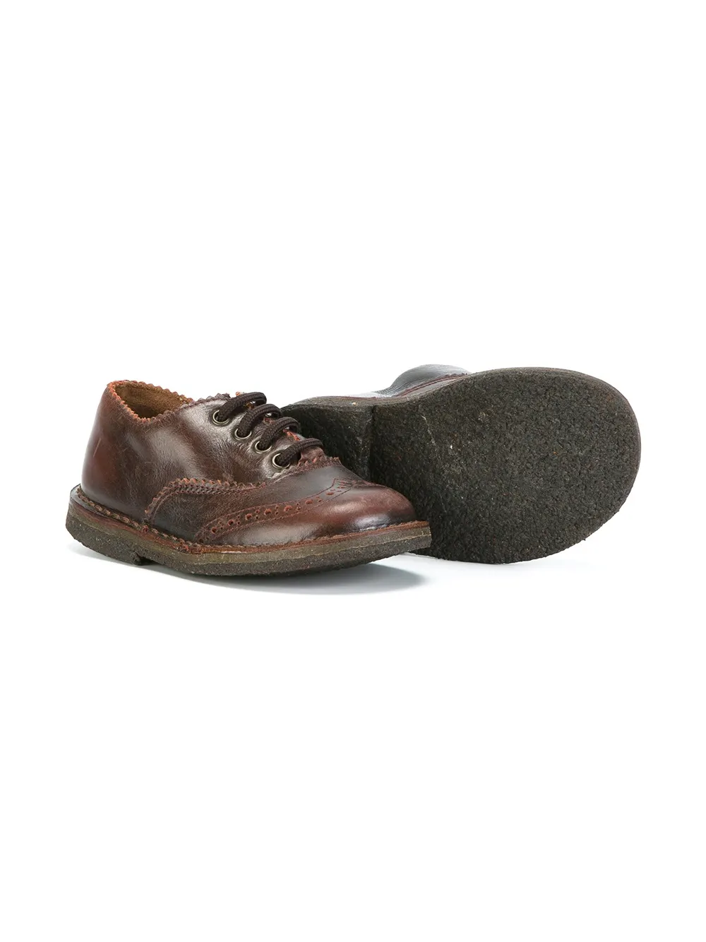 Pèpè brogues met veters - Bruin