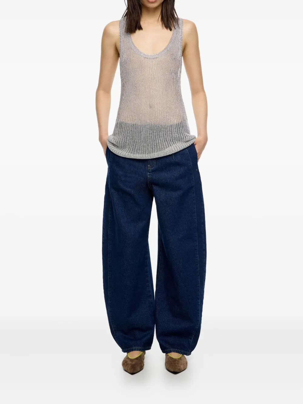 Bimba y Lola Jeans met gespvlak - Blauw
