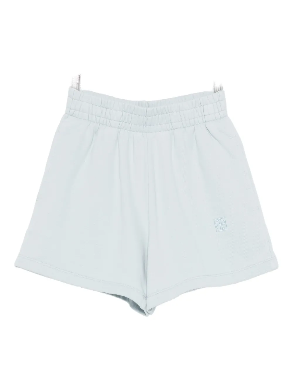 ANINE BING Kam elastische broek met logo - Blauw