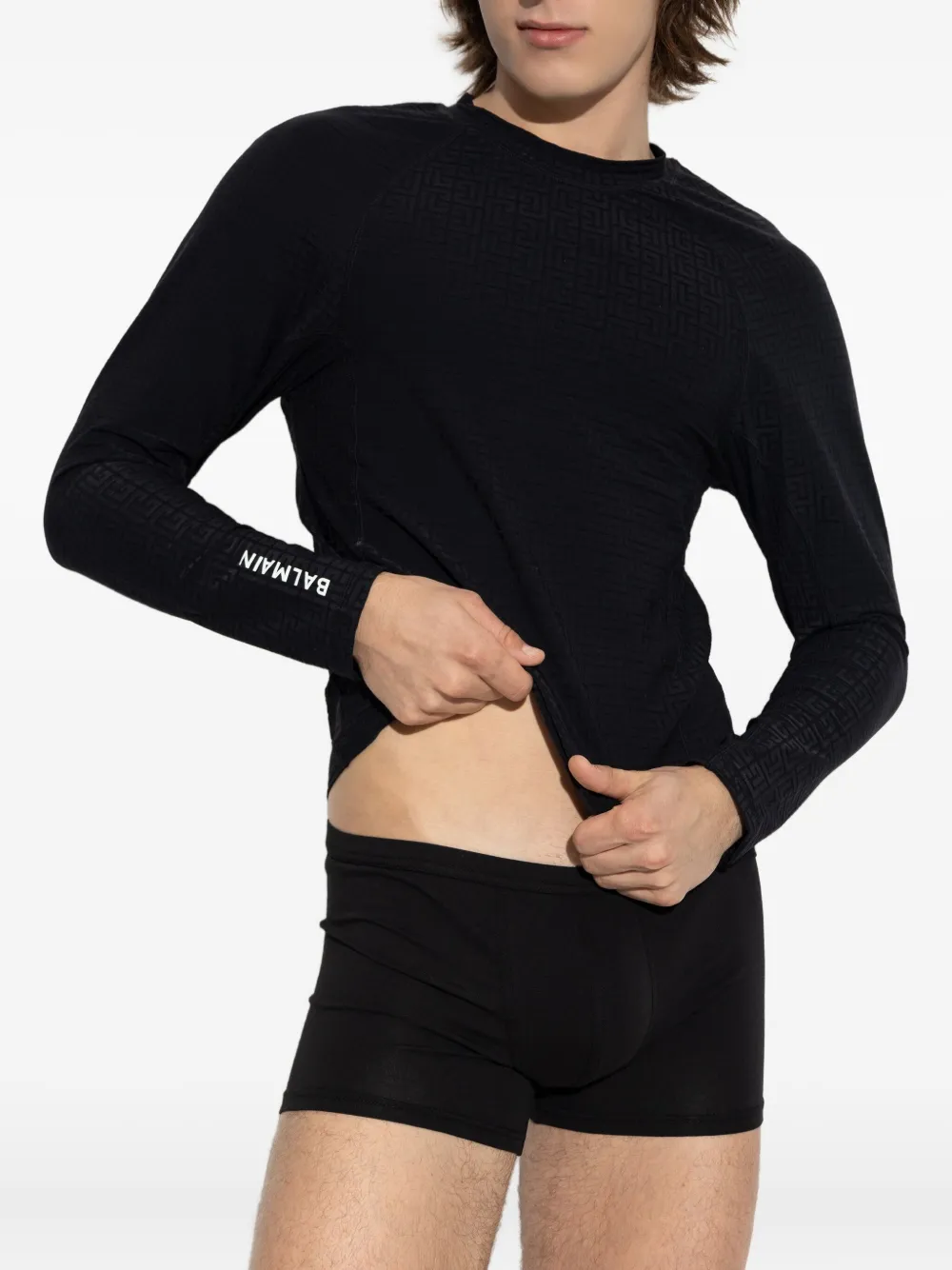 Balmain T-shirt met lange mouwen - Zwart