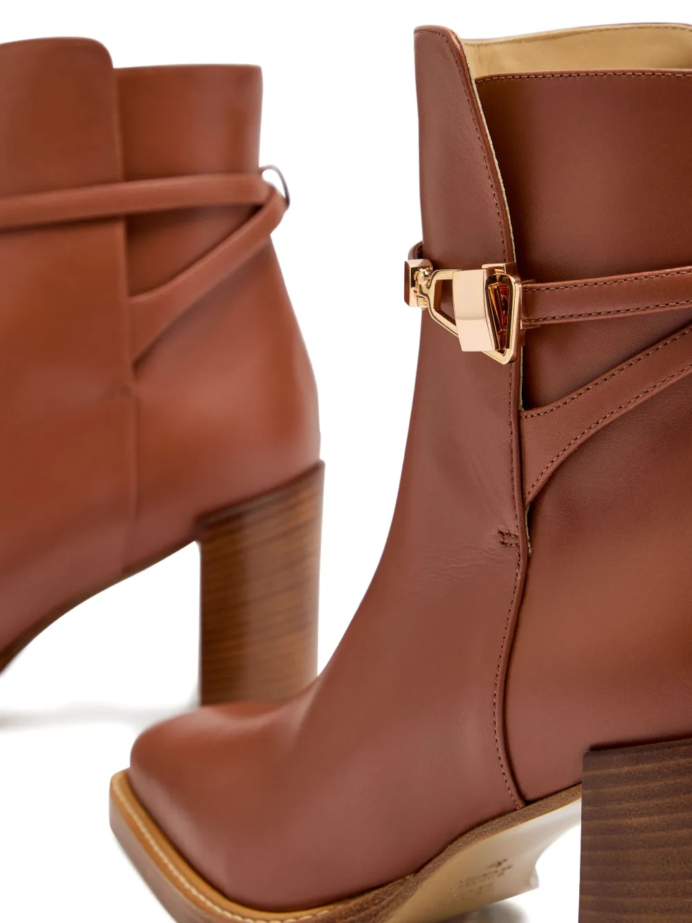 Gabriela Hearst 95 mm Nina leren laarzen - Bruin