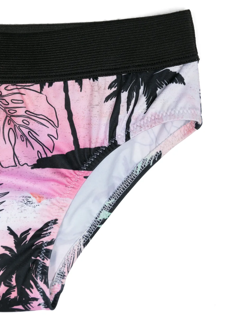 Andorine Bikini met tropische print - Zwart