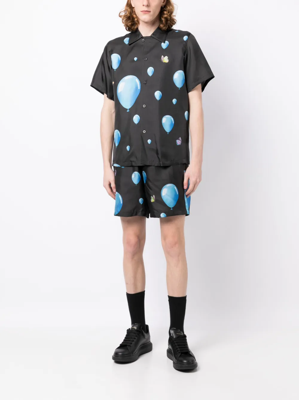 3PARADIS Zijden bermuda shorts - Zwart